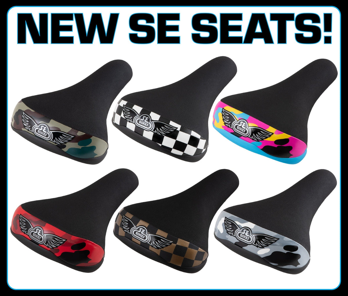 New Camo and Checkerboard Seats! SE BIKES Europe
