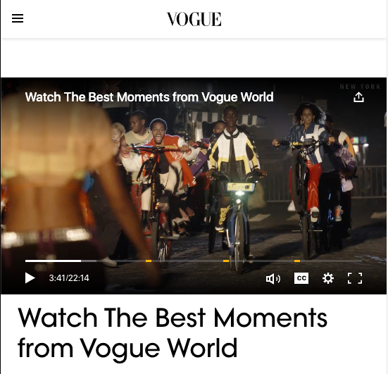 Jae Milez on the Vogue World Runway!